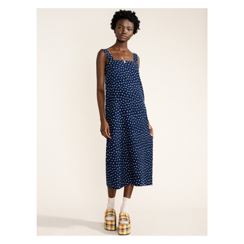 Hansel From Basel Daisy Hazel Midi Dress, Daisy Embroidery